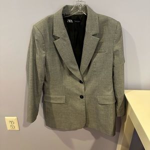 Zara Textured Grey Blazer